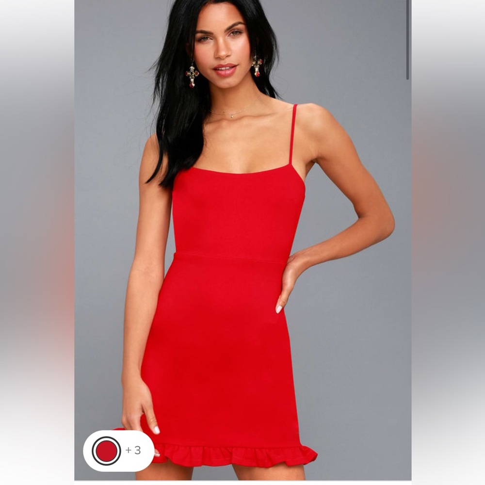 LULUS SPOONFUL OF SASS RED BODYCON MINI DRESS